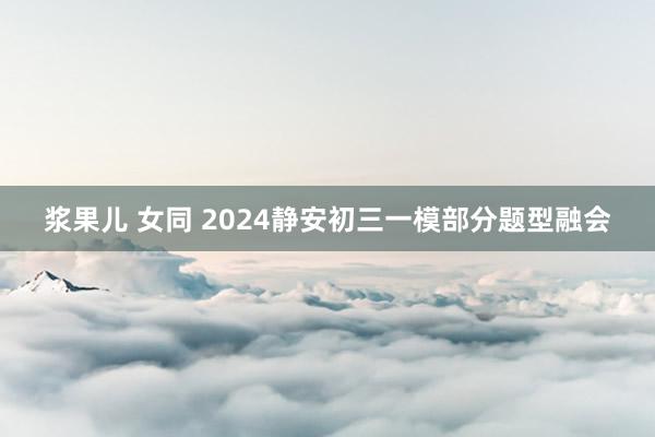 浆果儿 女同 2024静安初三一模部分题型融会