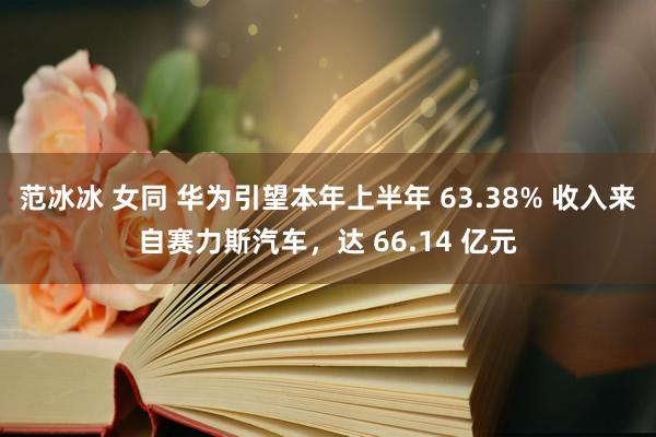 范冰冰 女同 华为引望本年上半年 63.38% 收入来自赛力斯汽车，达 66.14 亿元